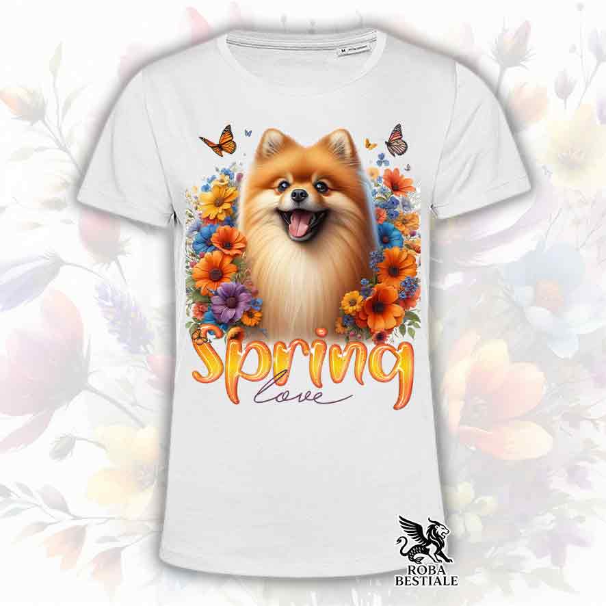 T-Shirt SPRING LOVE - SPITZ NANO Arancio - Bianca o Beige, da Uomo o da Donna - dalla XS alla 5XL