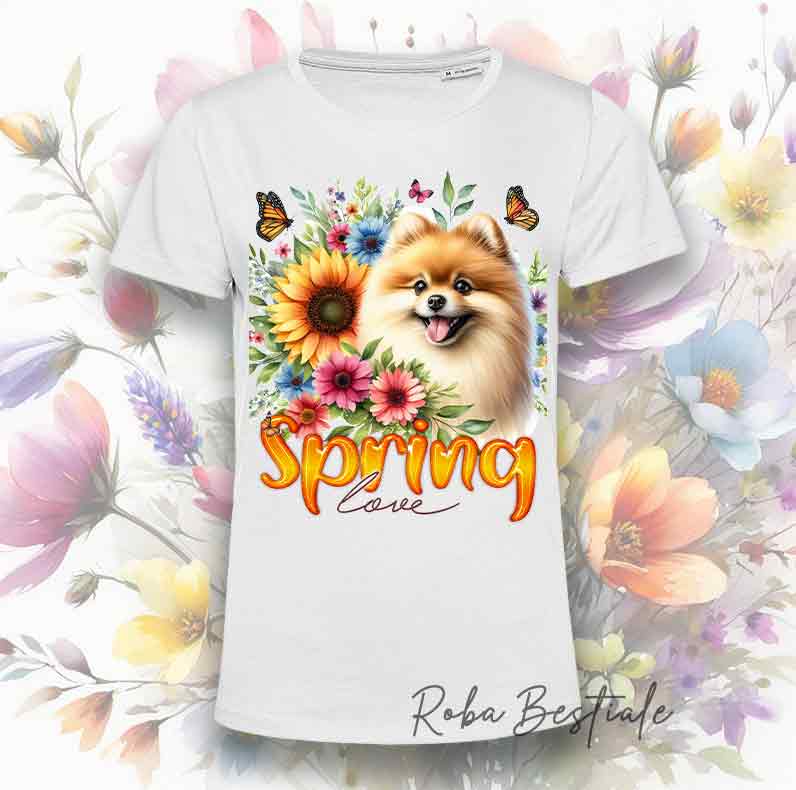 SPRING Love T-Shirt - POMERANIA - SPITZ NANO Orange