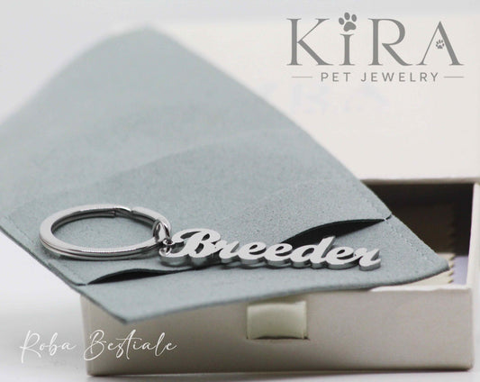 Portachiavi KIRA PET JEWERLY - BREEDER - In Acciaio Inox color SILVER