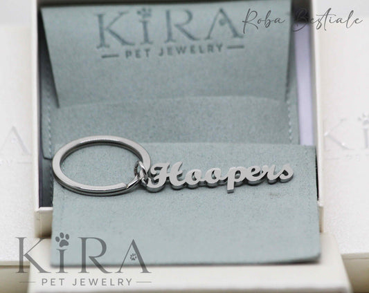 Portachiavi KIRA PET JEWERLY - HOOPERS - In Acciaio Inox color SILVER