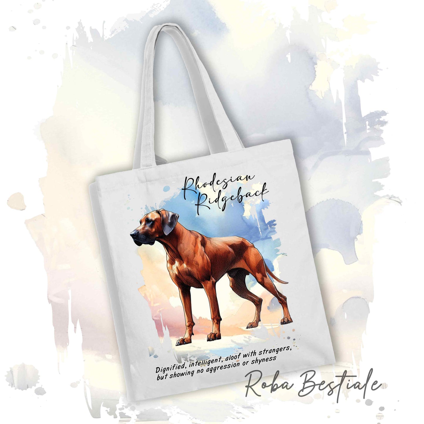 Shopper BEHAVIOR - RHODESIAN RIDGEBACK - Standard FCI - Diversi colori disponibili, 100% Cotone