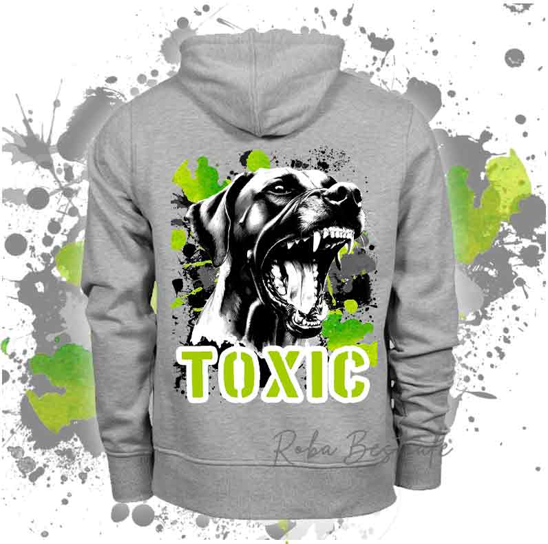 Felpa TOXIC - RHODESIAN RIDGEBACK - Unisex - Grigia - dalla XS alla 3XL