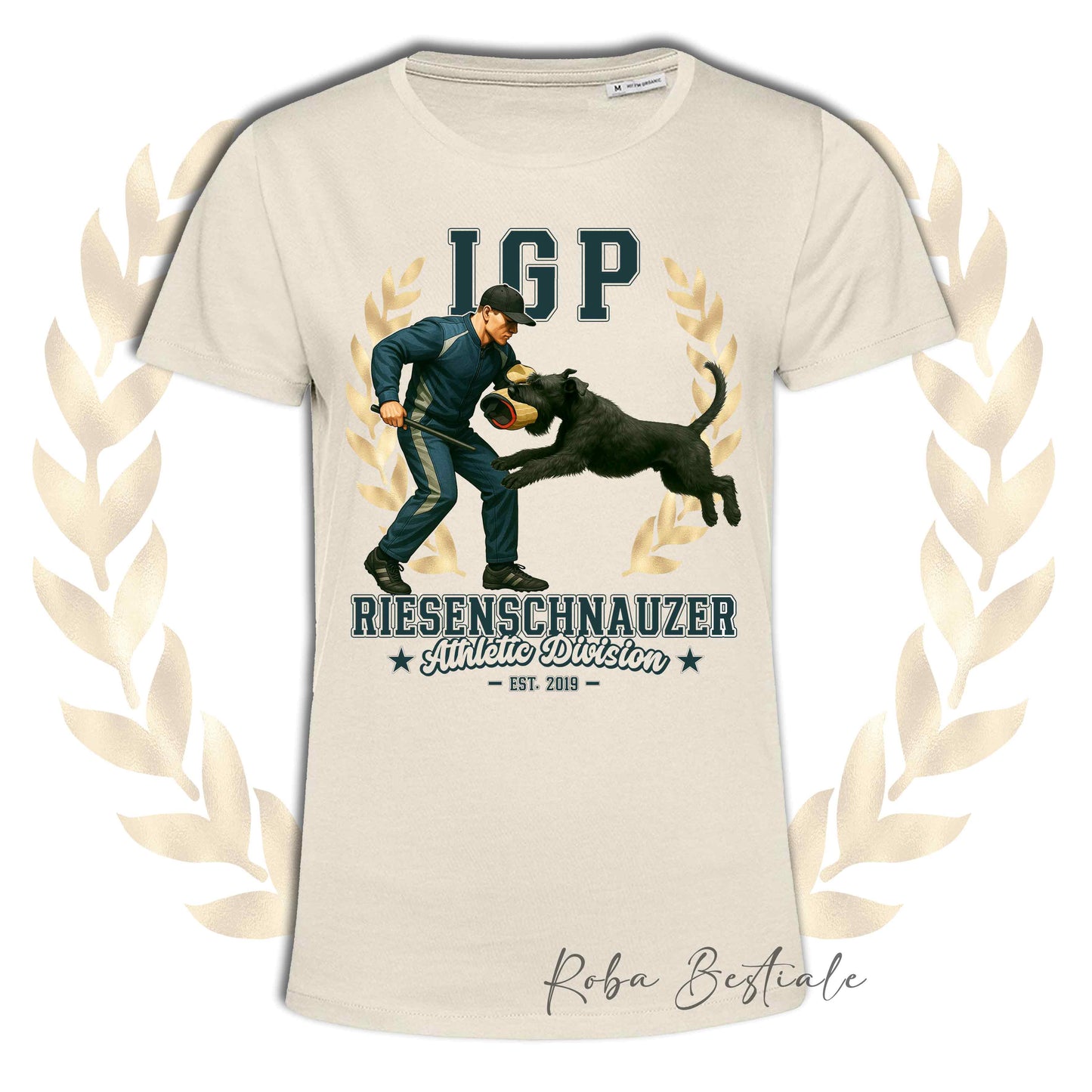 T-Shirt IGP STAR - RIESENSCHNAUZER Nero - Uomo o Donna - dalla XS alla 5XL