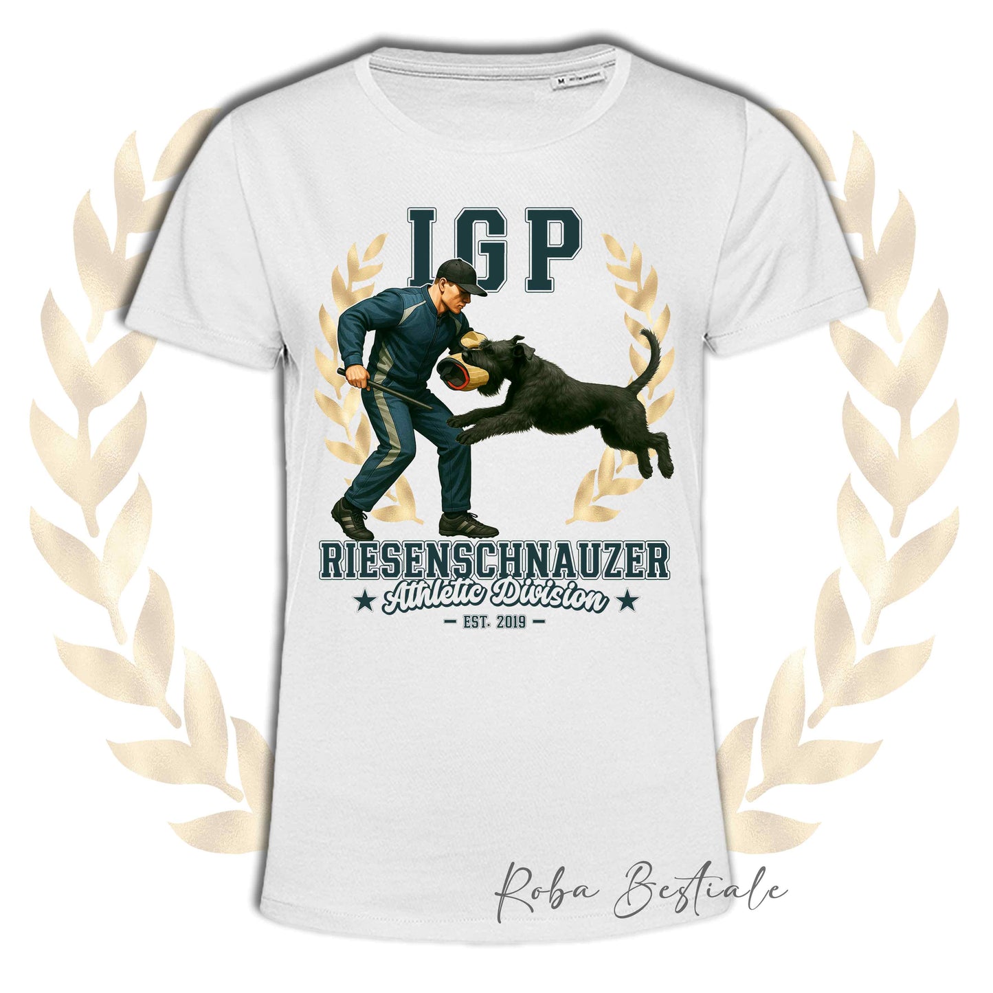 T-Shirt IGP STAR - RIESENSCHNAUZER Nero - Uomo o Donna - dalla XS alla 5XL