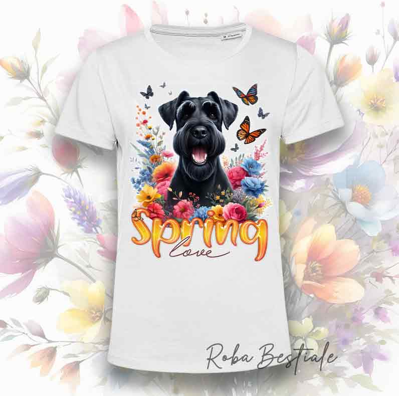 T-Shirt SPRING - RIESENSCHNAUZER Nero