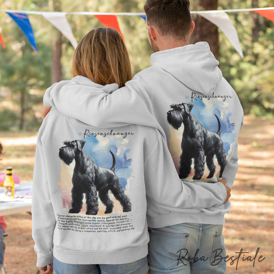 Felpa BEHAVIOR - RIESENSCHNAUZER Nero - Standard FCI - Unisex - Grigia - dalla XS alla 3XL