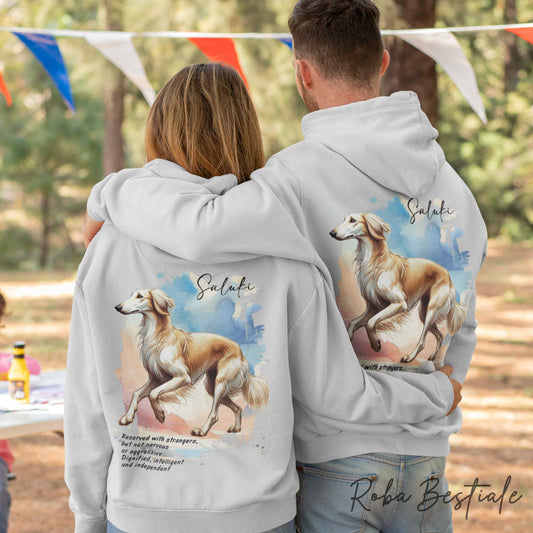 Felpa BEHAVIOR - SALUKI Crema - Standard FCI - Unisex - Grigia - dalla XS alla 3XL