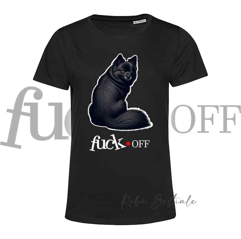T-Shirt F**K OFF - SCHIPPERKE - Bianca o Nera - Uomo o Donna - dalla XS alla 5XL