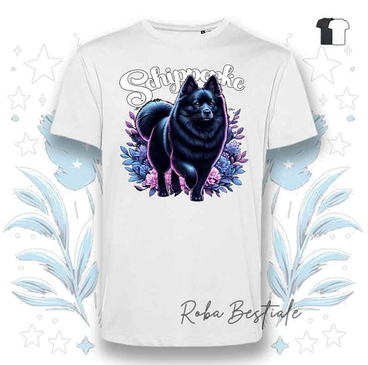 T-Shirt BLOSSOM BEAUTY - SCHIPPERKE - Bianca o Nera - Uomo o Donna - dalla XS alla 5XL