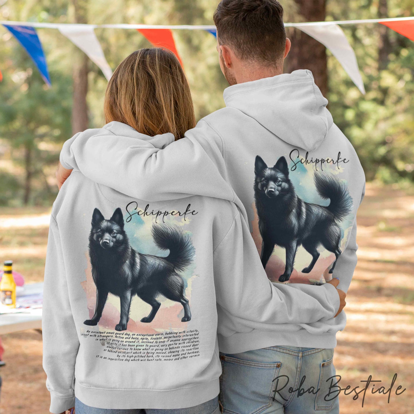 Felpa BEHAVIOR - SCHIPPERKE - Standard FCI - Unisex - Grigia - dalla XS alla 3XL