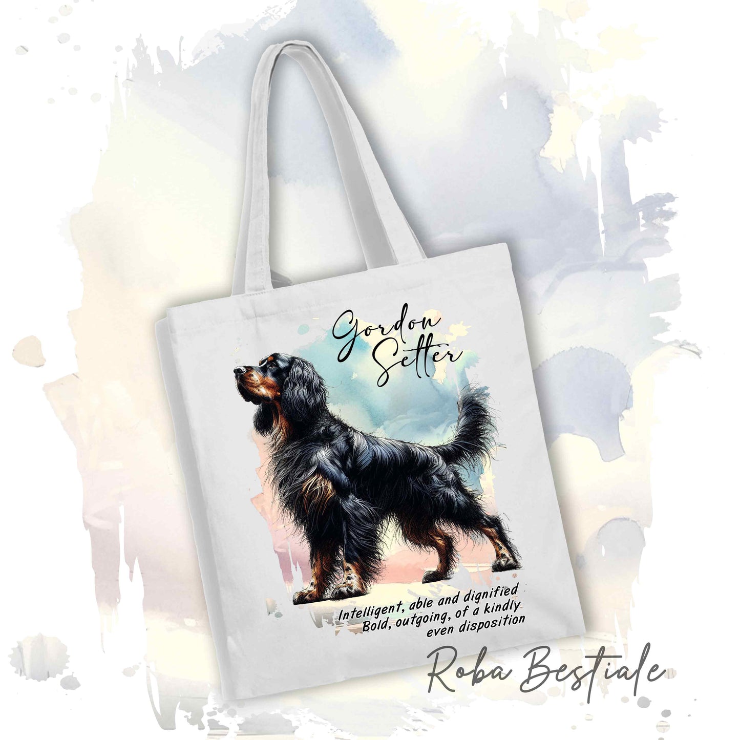 Shopper BEHAVIOR - SETTER GORDON - Standard FCI - Diversi colori disponibili, 100% Cotone