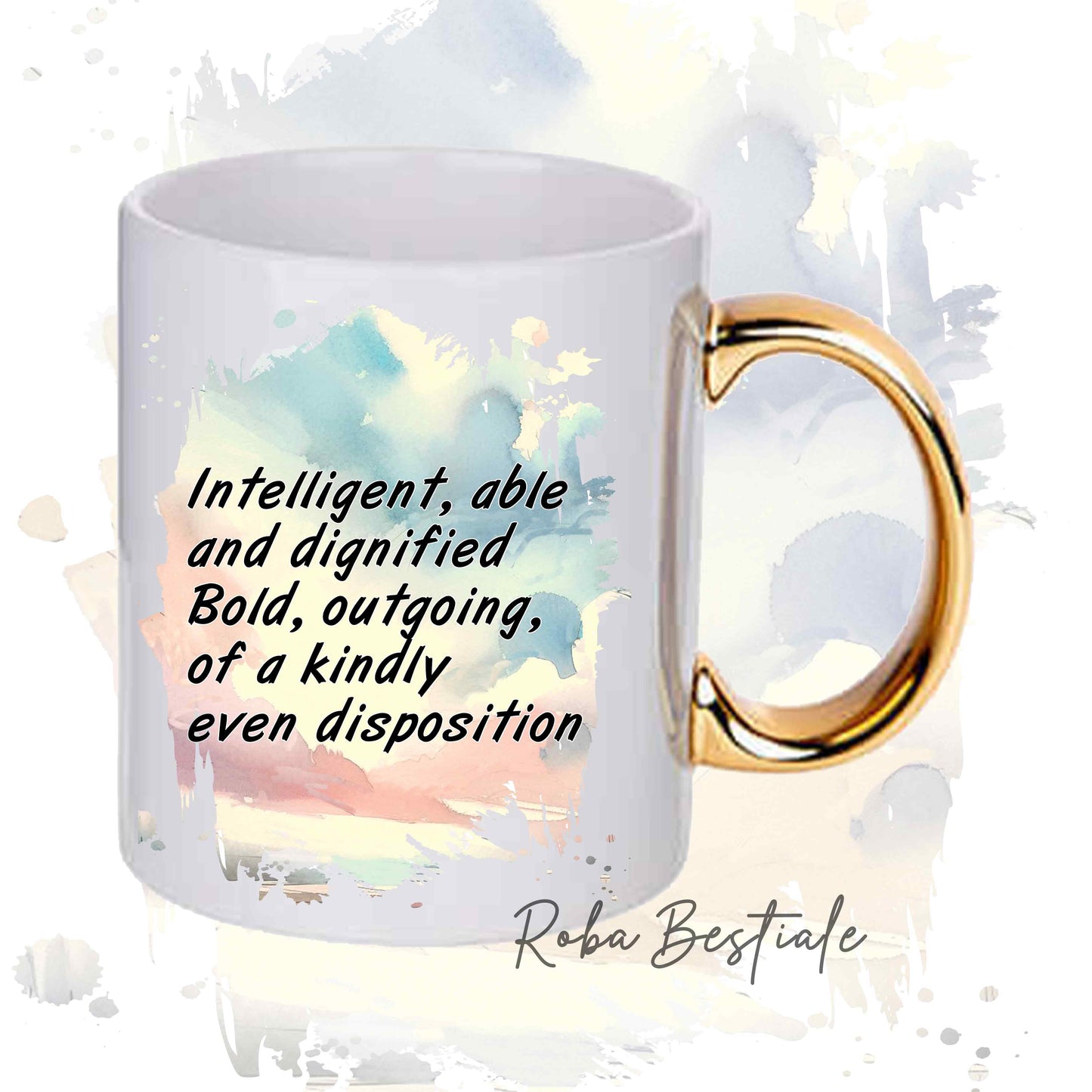 Tazza BEHAVIOR - SETTER GORDON - Standard FCI - In Ceramica, con manico dorato - 330 ml