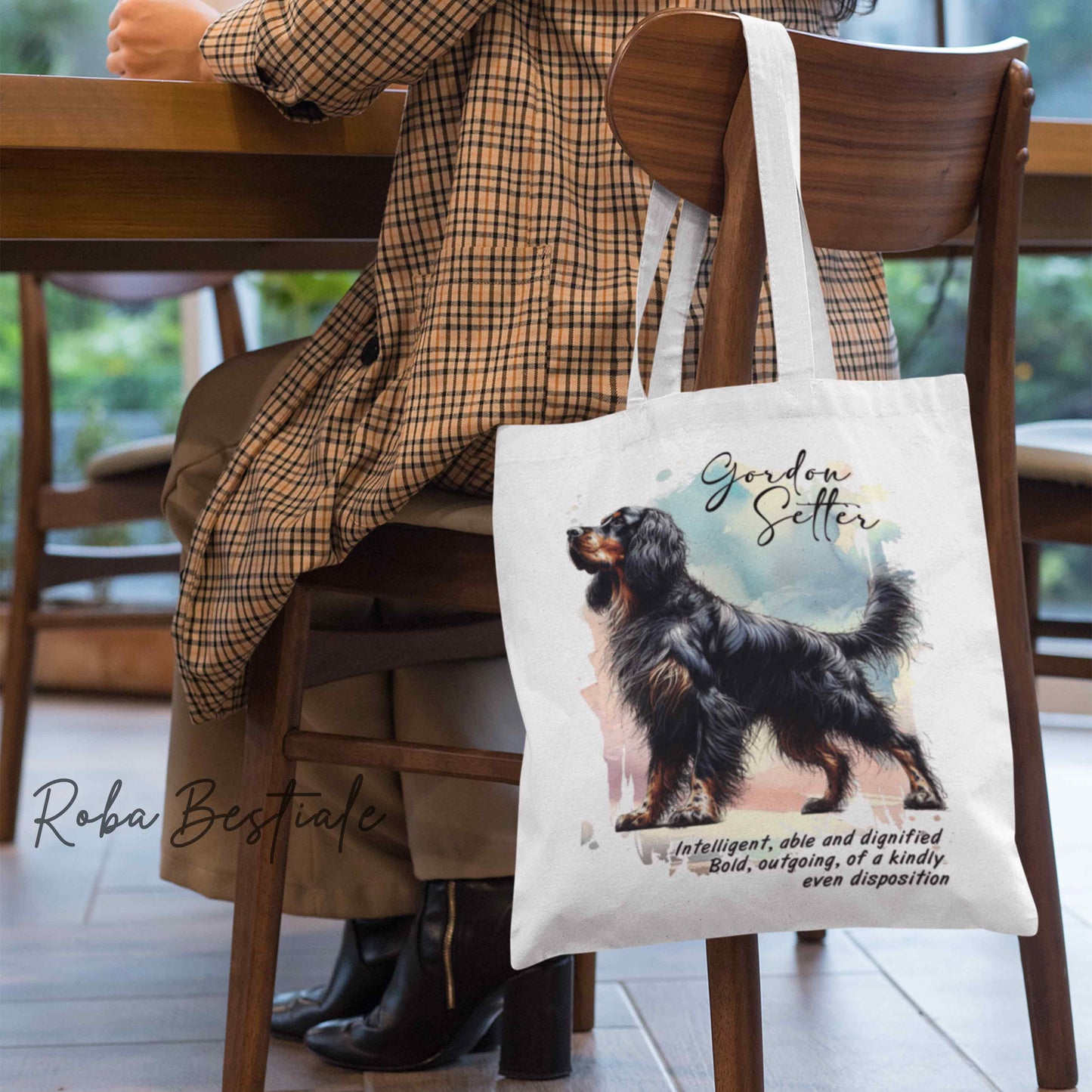 Shopper BEHAVIOR - SETTER GORDON - Standard FCI - Diversi colori disponibili, 100% Cotone
