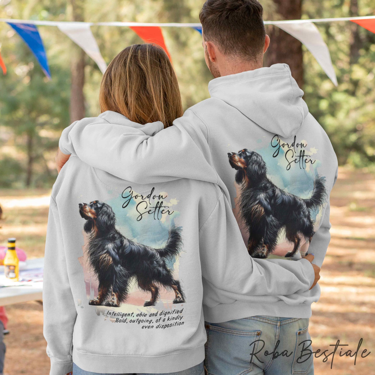 Felpa BEHAVIOR - SETTER GORDON - Standard FCI - Unisex - Grigia - dalla XS alla 3XL