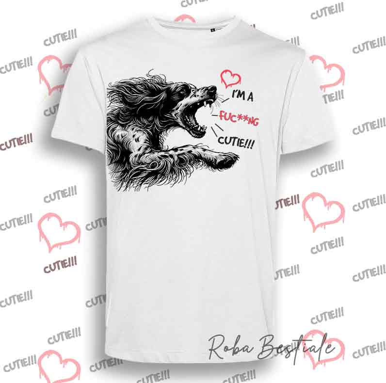 T-Shirt I'M A FUC**NG CUTIE - SETTER INGLESE - Uomo o Donna - dalla XS alla 5XL