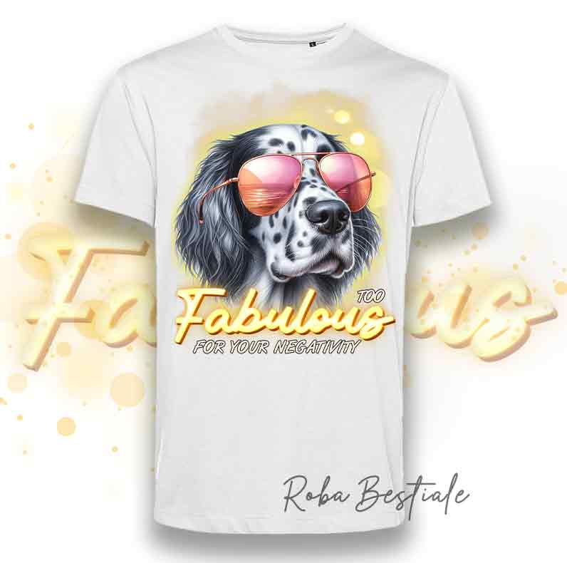 TOO FABULOUS T-Shirt - ENGLISH SETTER Blue Belton