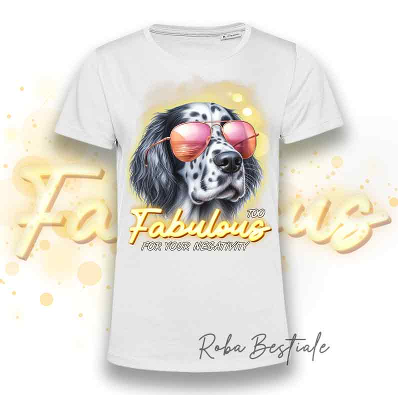 TOO FABULOUS T-Shirt - ENGLISH SETTER Blue Belton