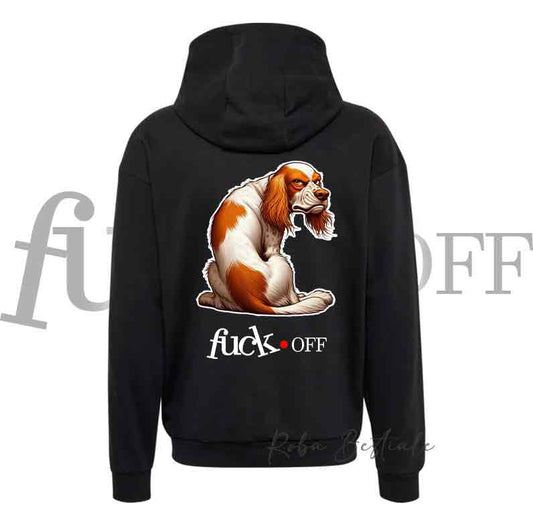 Felpa FU**K OFF - SETTER INGLESE Orange Belton - Unisex - Nera o Grigia - dalla XS alla 3XL