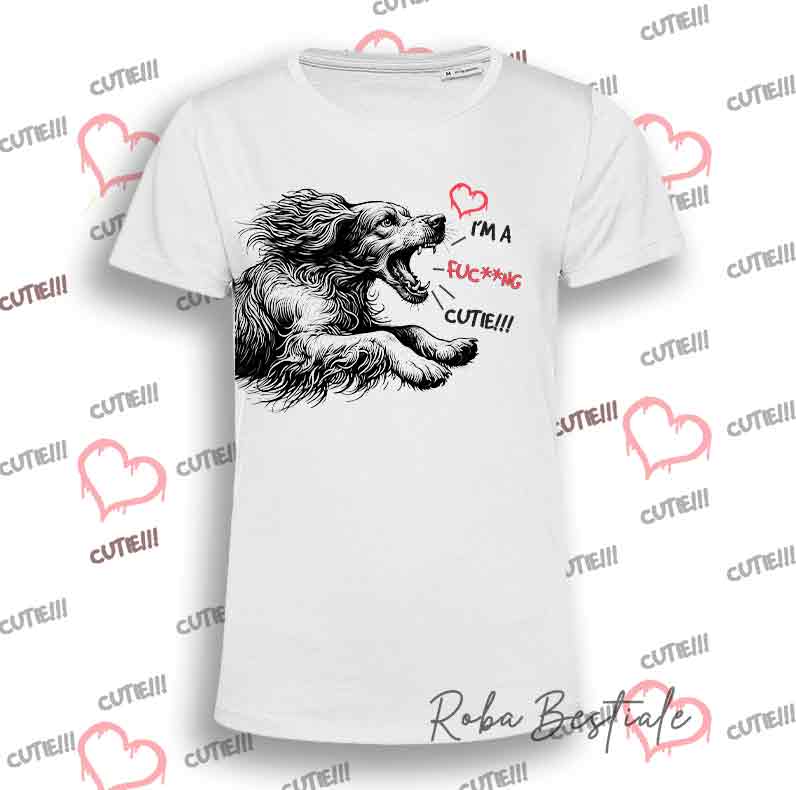 T-Shirt I'M A FUC**NG CUTIE - SETTER IRLANDESE - Uomo o Donna - dalla XS alla 5XL