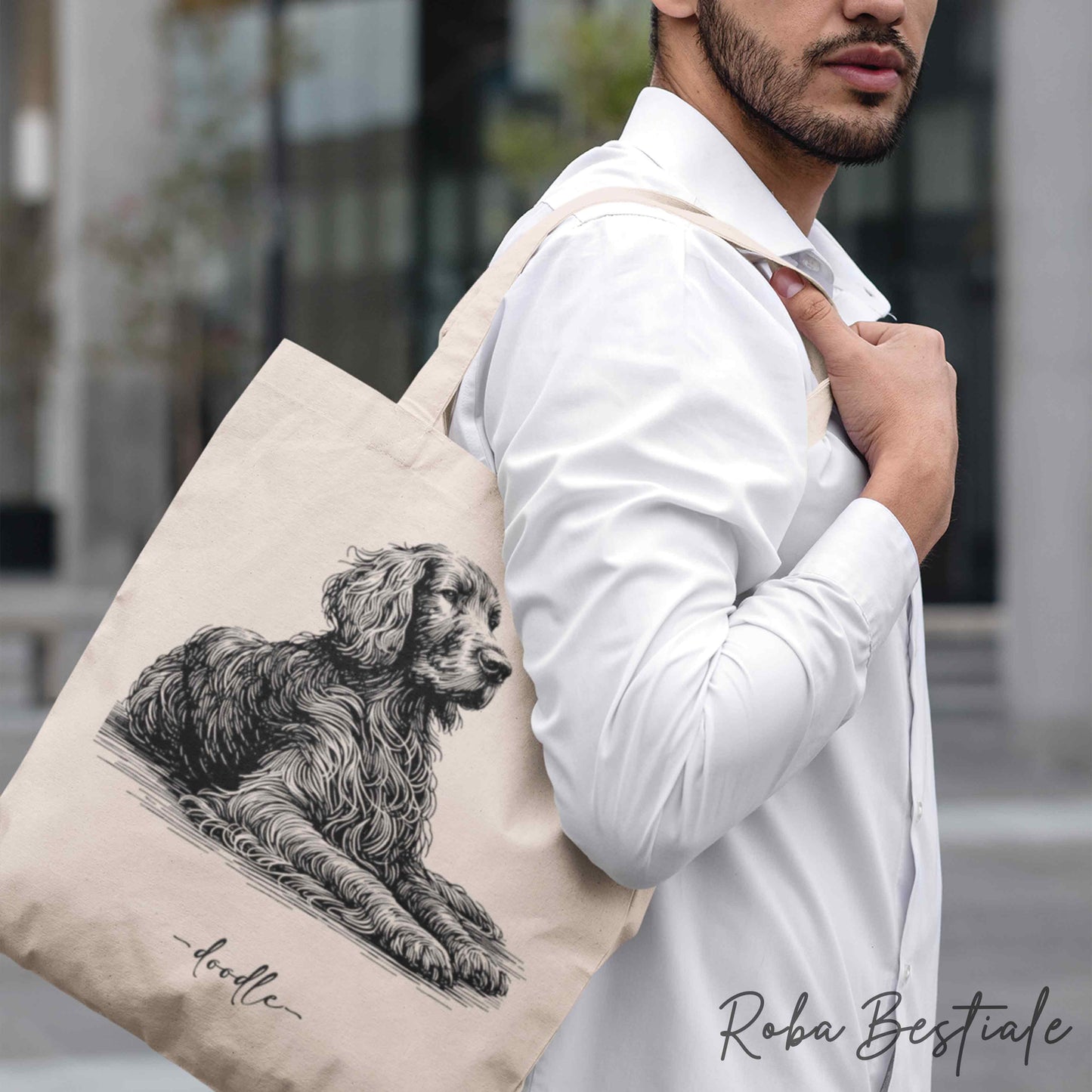 DOODLE Elegance Shopper - IRISH SETTER - Various colors available, 100% Cotton