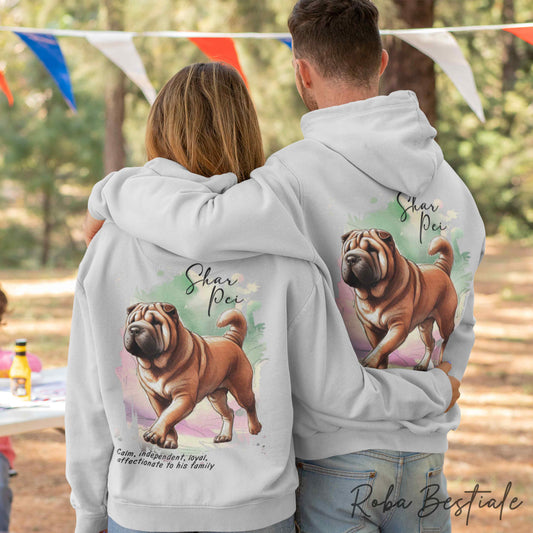 Felpa BEHAVIOR - SHAR PEI Fulvo - Standard FCI - Unisex - Grigia - dalla XS alla 3XL