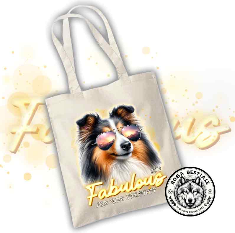 TOO FABULOUS Shopper - SHETLAND SHEEPDOG Black Tricolor