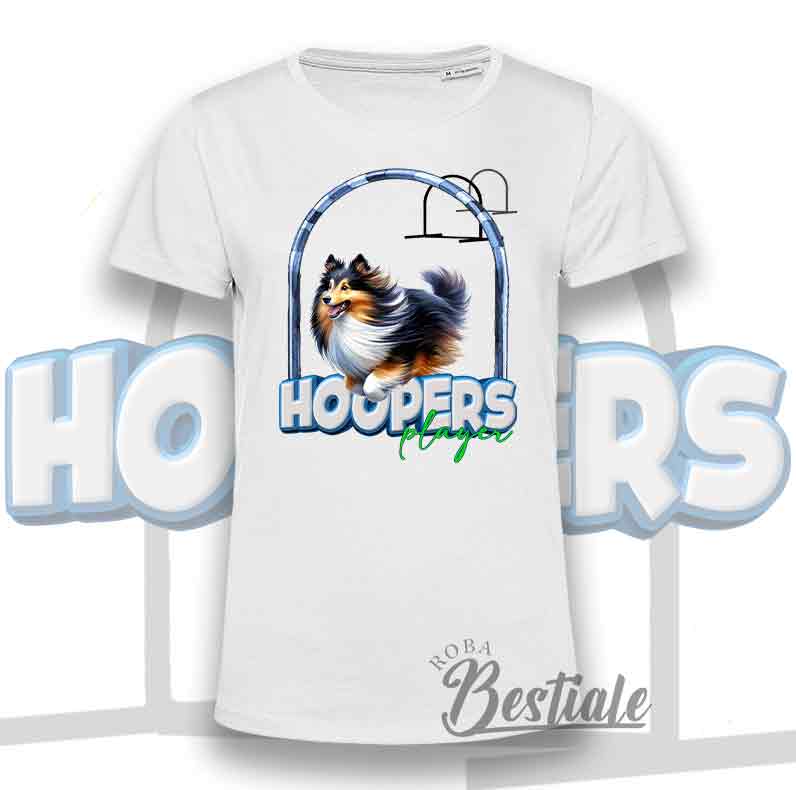 T-Shirt HOOPERS Player - SHETLAND SHEEPDOG Black Tricolor