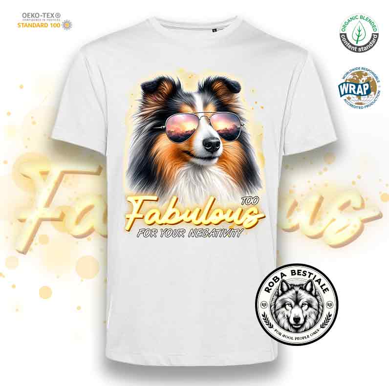 TOO FABULOUS T-Shirt - SHETLAND SHEEPDOG Black Tricolor