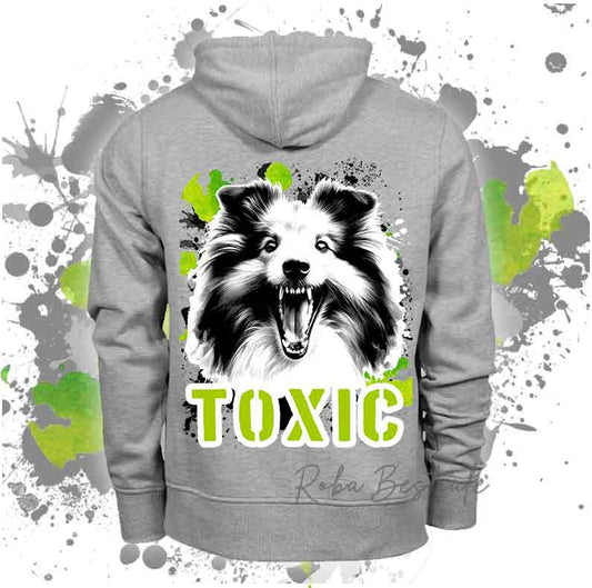 Felpa TOXIC - SHETLAND SHEEPDOG - Unisex - Grigia - dalla XS alla 3XL
