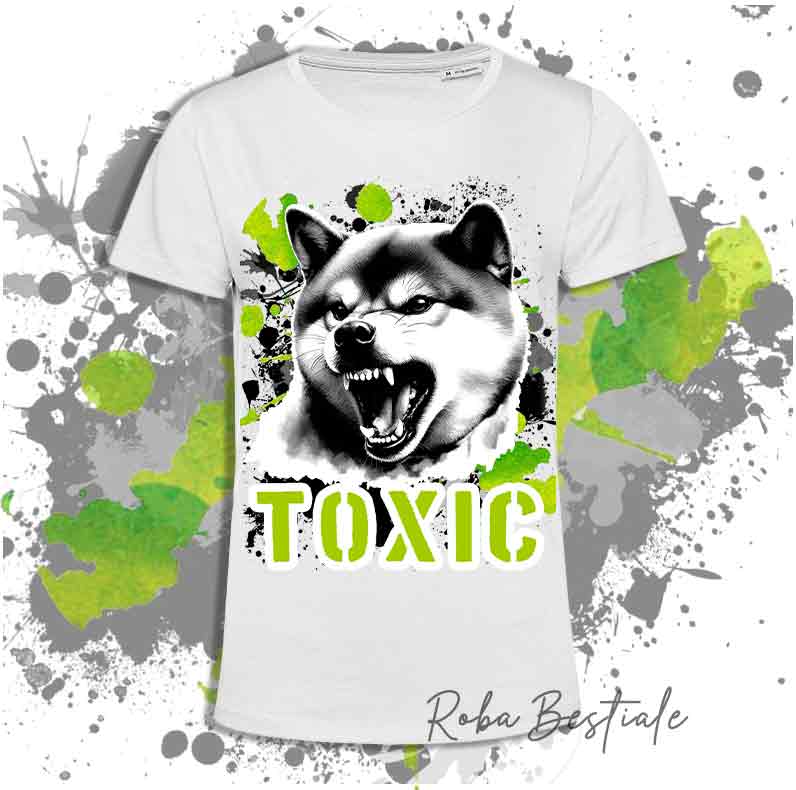 T-Shirt TOXIC - SHIBA INU Rosso