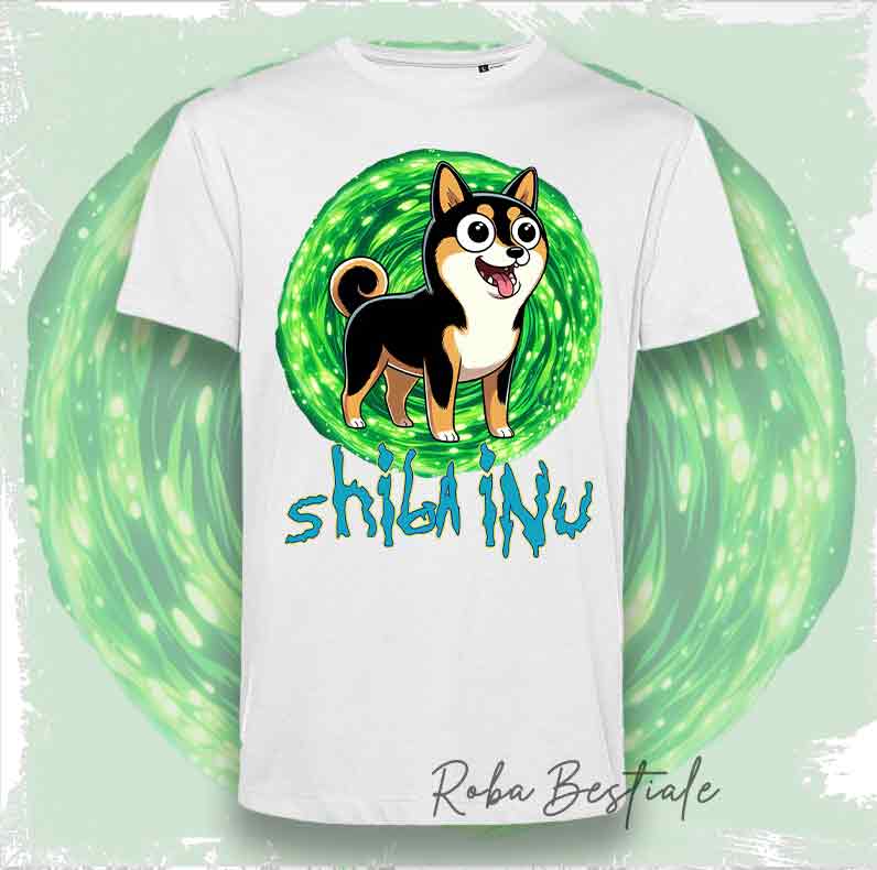 RICK & MORTY T-Shirt - SHIBA INU Black & Tan