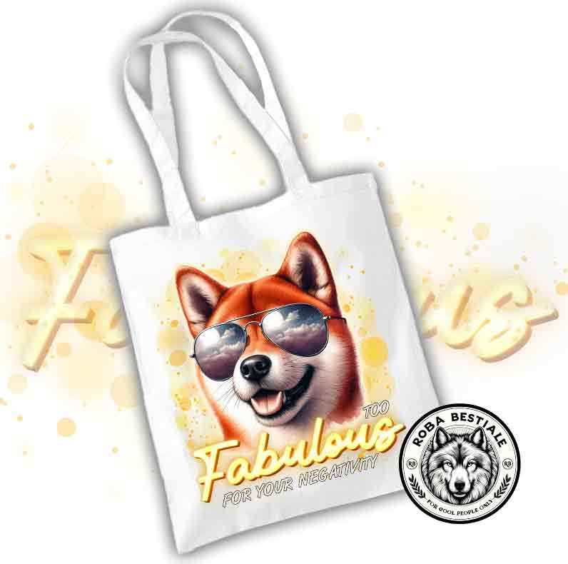 Shopper TOO FABULOUS - SHIBA INU Rosso