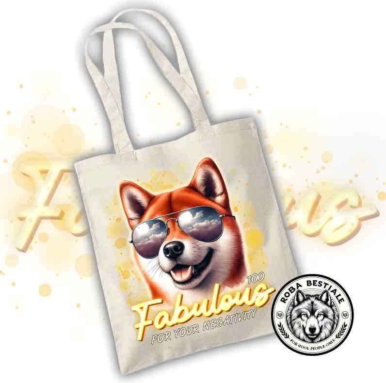 Shopper TOO FABULOUS - SHIBA INU Rosso