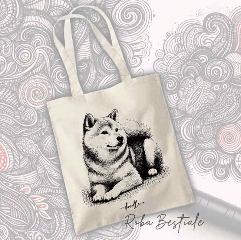 DOODLE Shopper - SHIBA INU Red