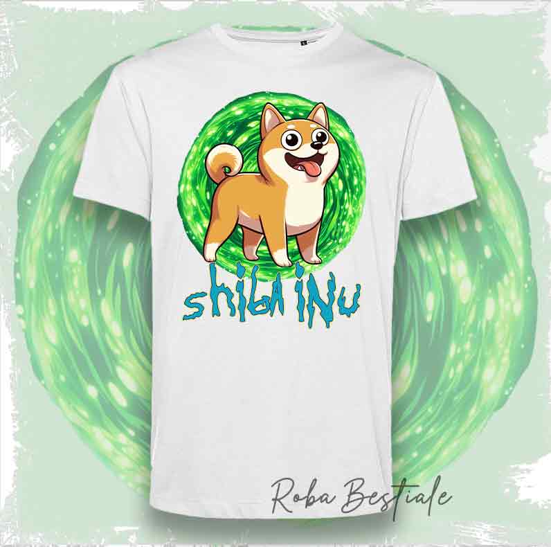 RICK & MORTY T-Shirt - SHIBA INU Red