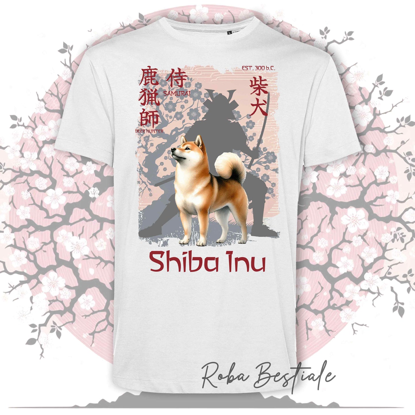 T-Shirt JAPAN STYLE "PRIDE" - SHIBA INU rosso - da UOMO, in tanti colori! Dalla XS alla 5XL