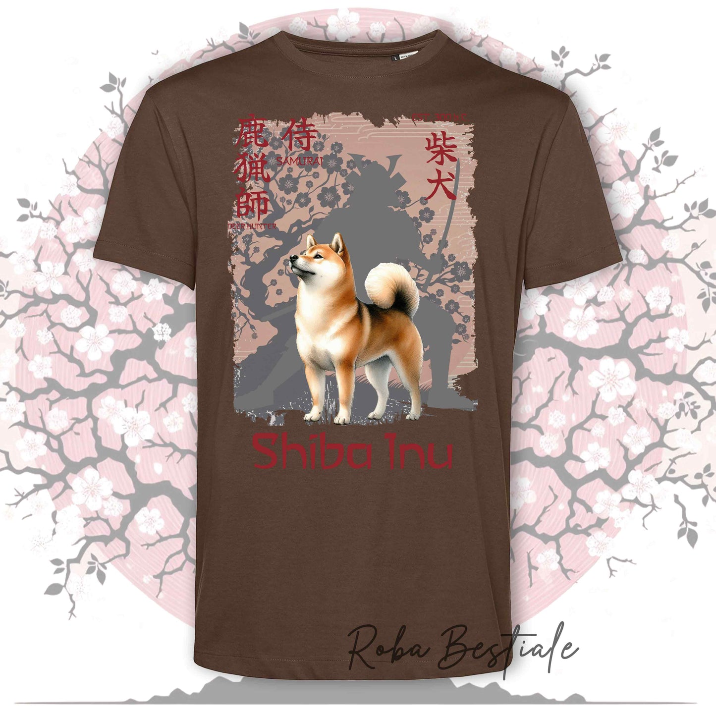 T-Shirt JAPAN STYLE "PRIDE" - SHIBA INU rosso - da UOMO, in tanti colori! Dalla XS alla 5XL