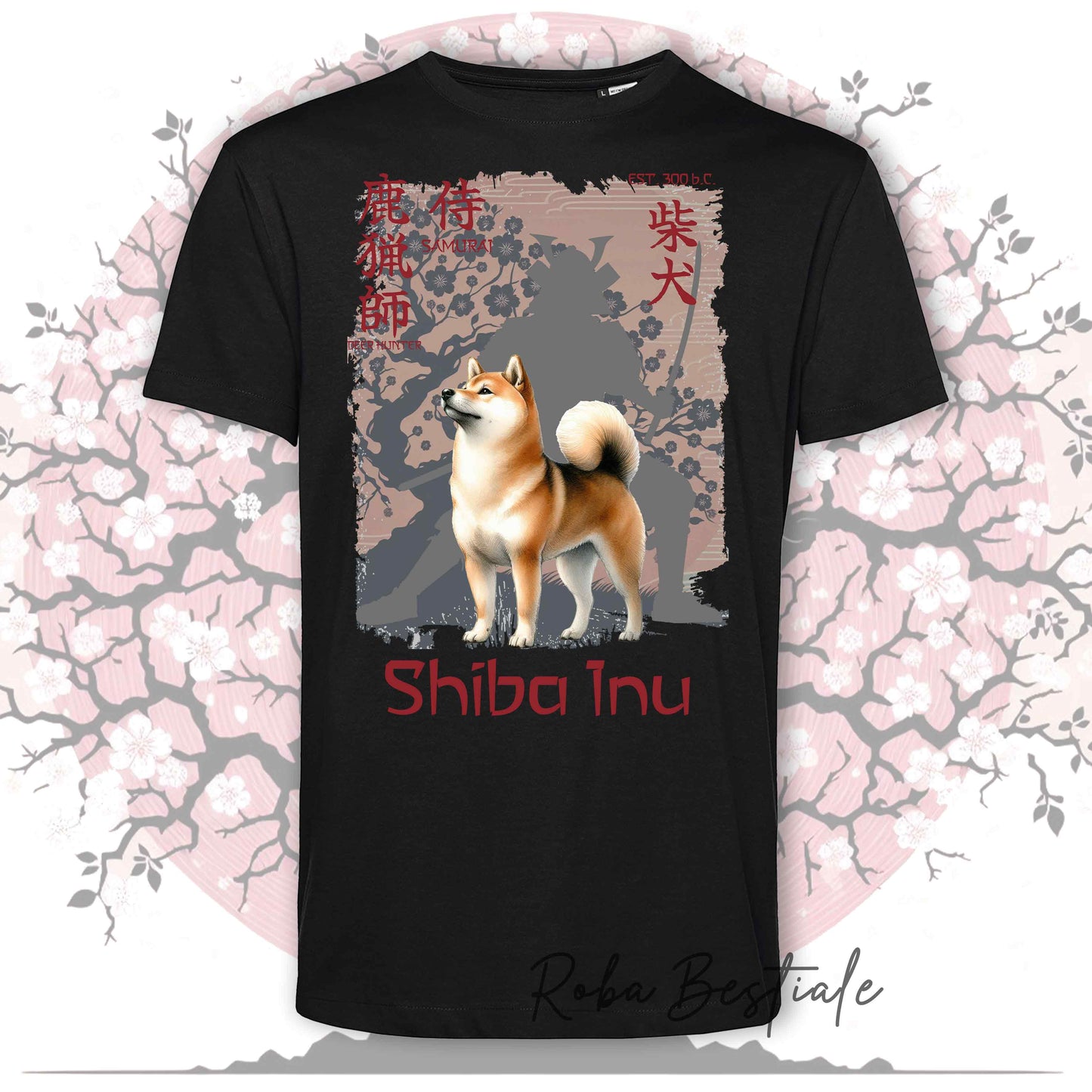 T-Shirt JAPAN STYLE "PRIDE" - SHIBA INU rosso - da UOMO, in tanti colori! Dalla XS alla 5XL