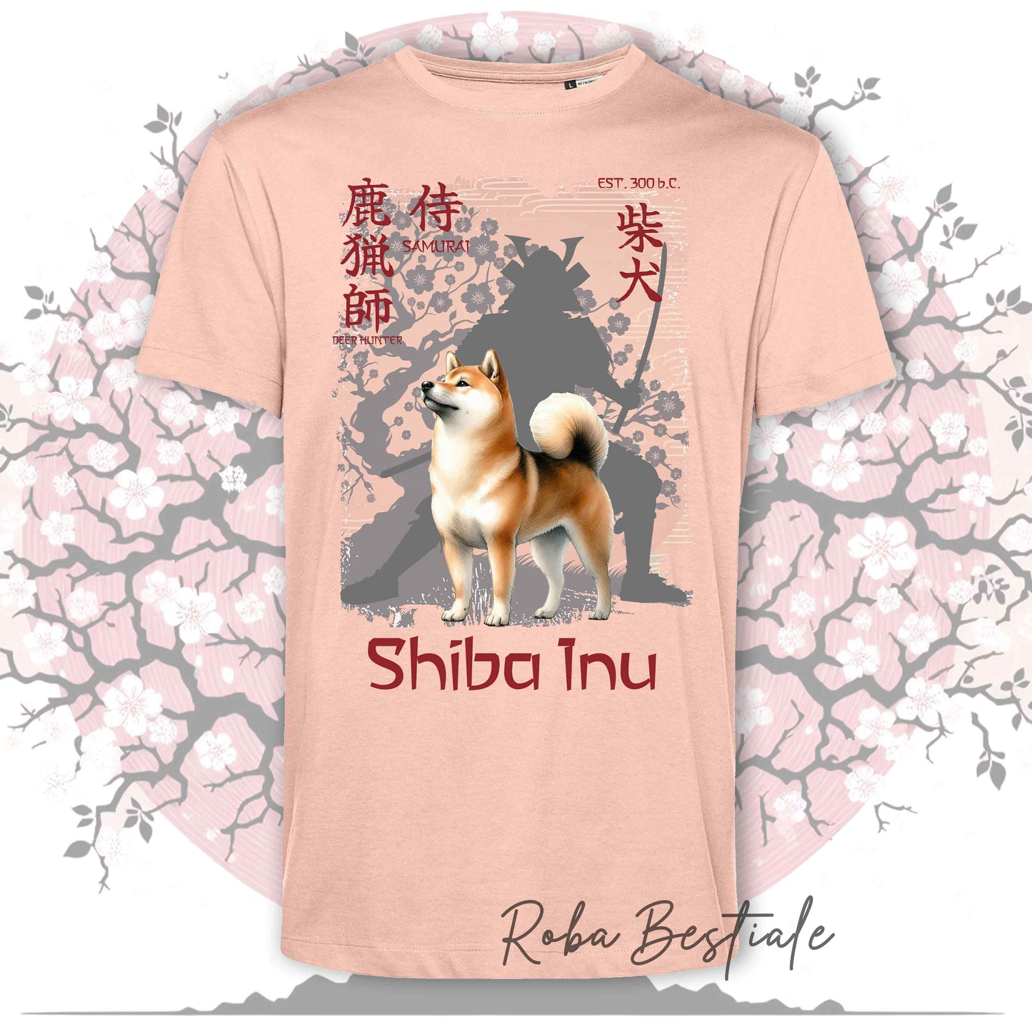 T-Shirt JAPAN STYLE "PRIDE" - SHIBA INU rosso - da UOMO, in tanti colori! Dalla XS alla 5XL