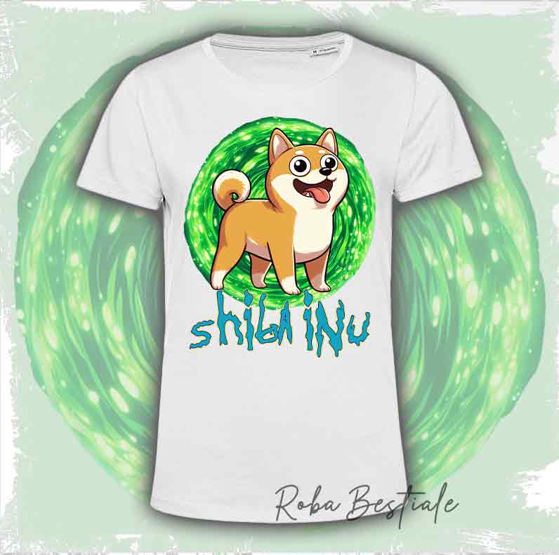 RICK & MORTY T-Shirt - SHIBA INU Red