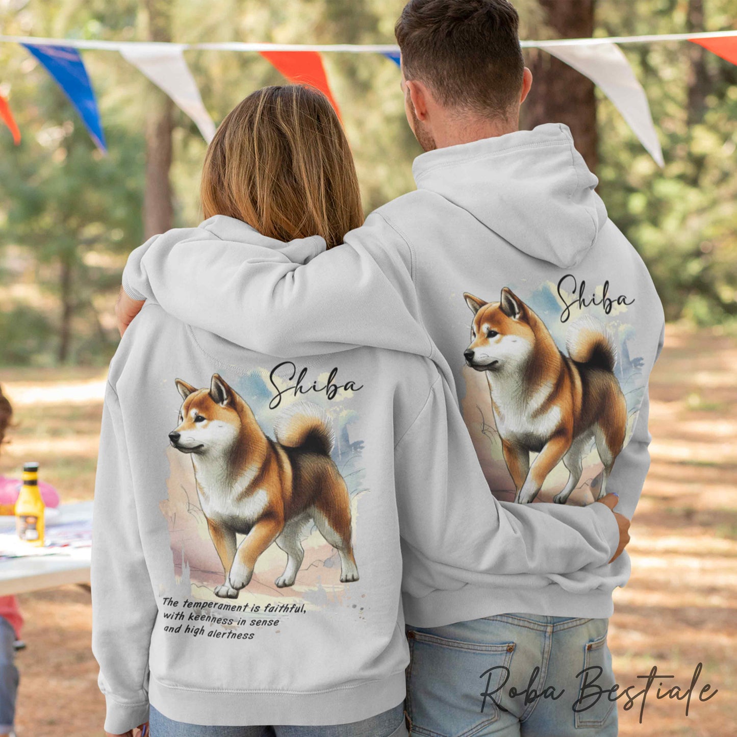 Felpa BEHAVIOR - SHIBA INU Sesamo - Standard FCI - Unisex - Grigia - dalla XS alla 3XL
