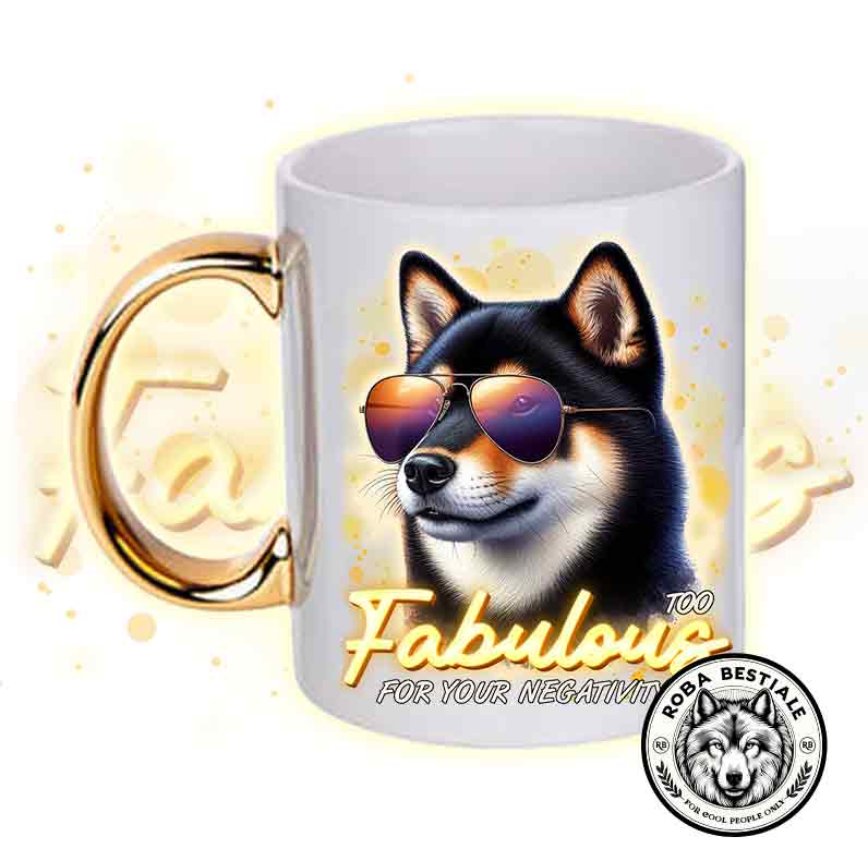 Tazza TOO FABULOUS - SHIBA INU Black Tricolor