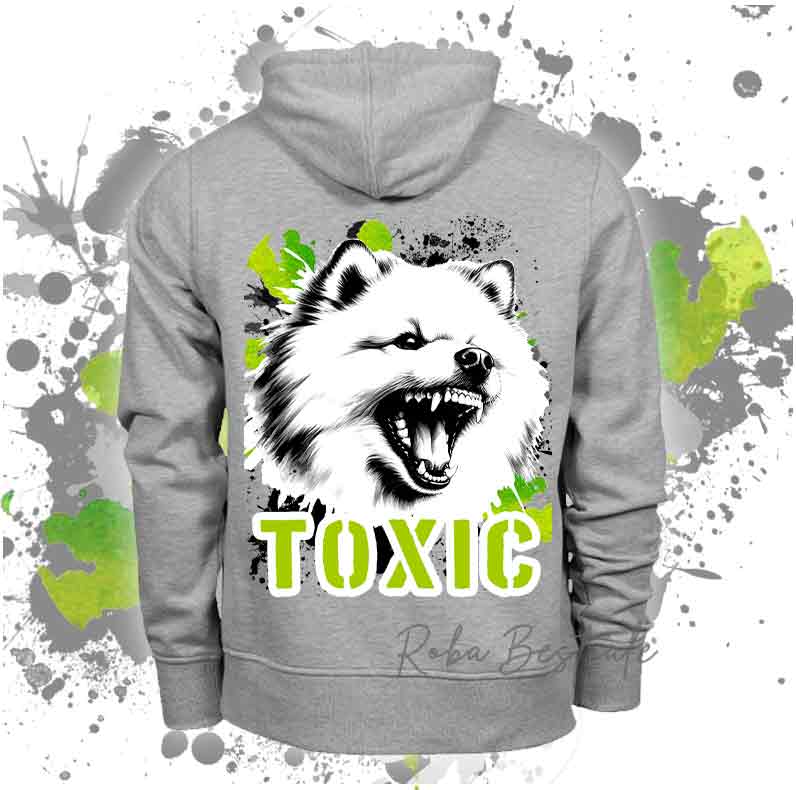 Felpa TOXIC - SPITZ GIAPPONESE - Unisex - Grigia - dalla XS alla 3XL