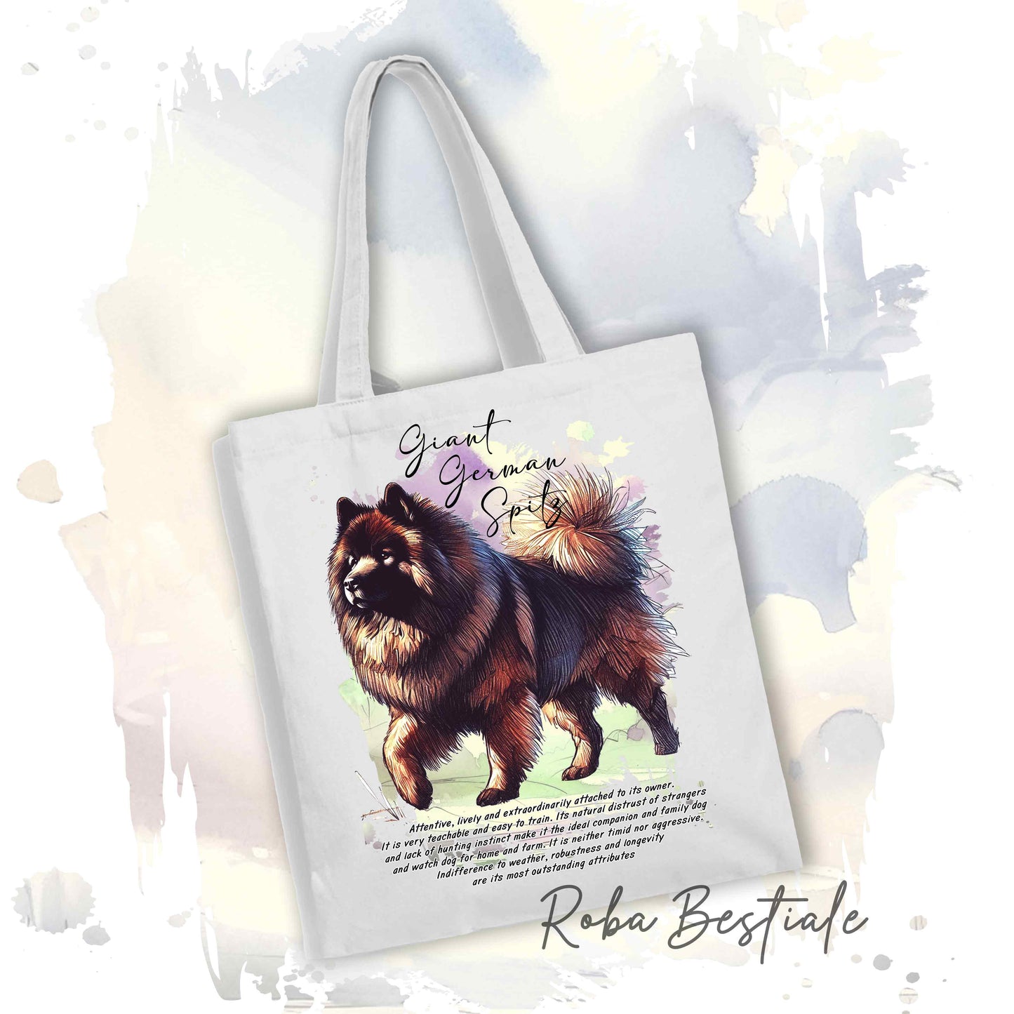 Shopper BEHAVIOR - SPITZ TEDESCO GRANDE Marrone - Standard FCI - Diversi colori disponibili, 100% Cotone