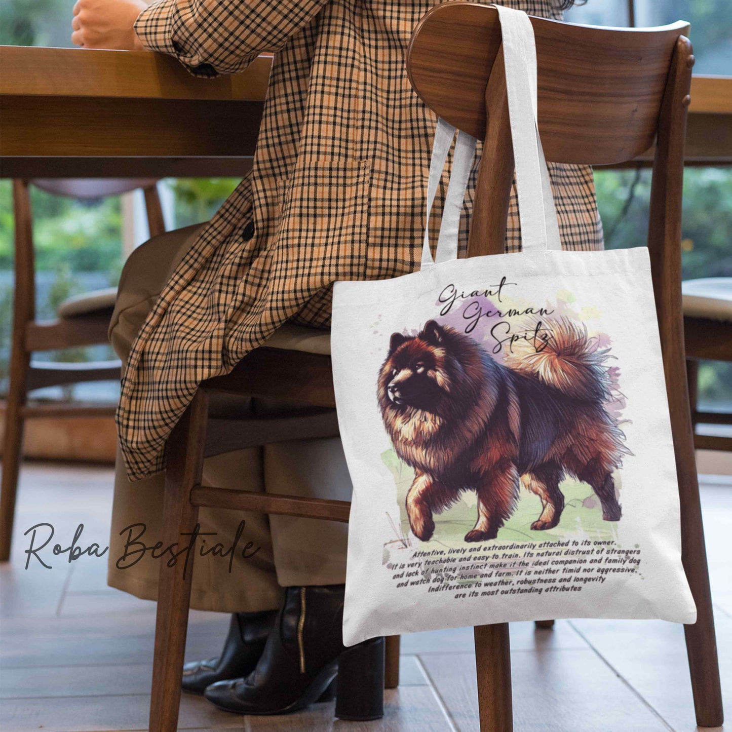 Shopper BEHAVIOR - SPITZ TEDESCO GRANDE Marrone - Standard FCI - Diversi colori disponibili, 100% Cotone