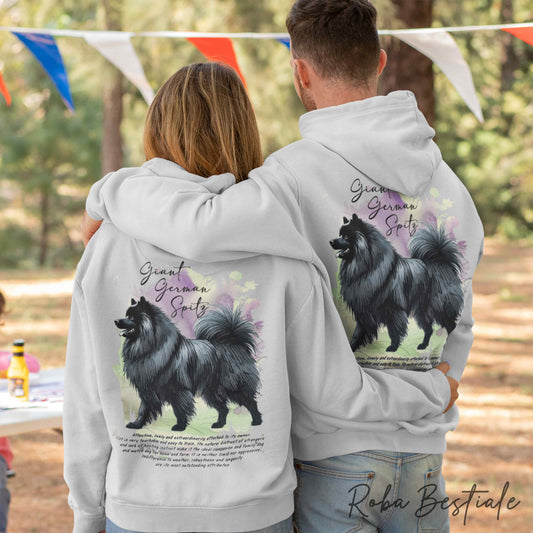 Felpa BEHAVIOR - SPITZ TEDESCO GRANDE Nero - Standard FCI - Unisex - Grigia - dalla XS alla 3XL