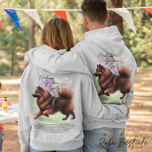 Felpa BEHAVIOR - SPITZ TEDESCO MEDIO Marrone - Standard FCI - Unisex - Grigia - dalla XS alla 3XL