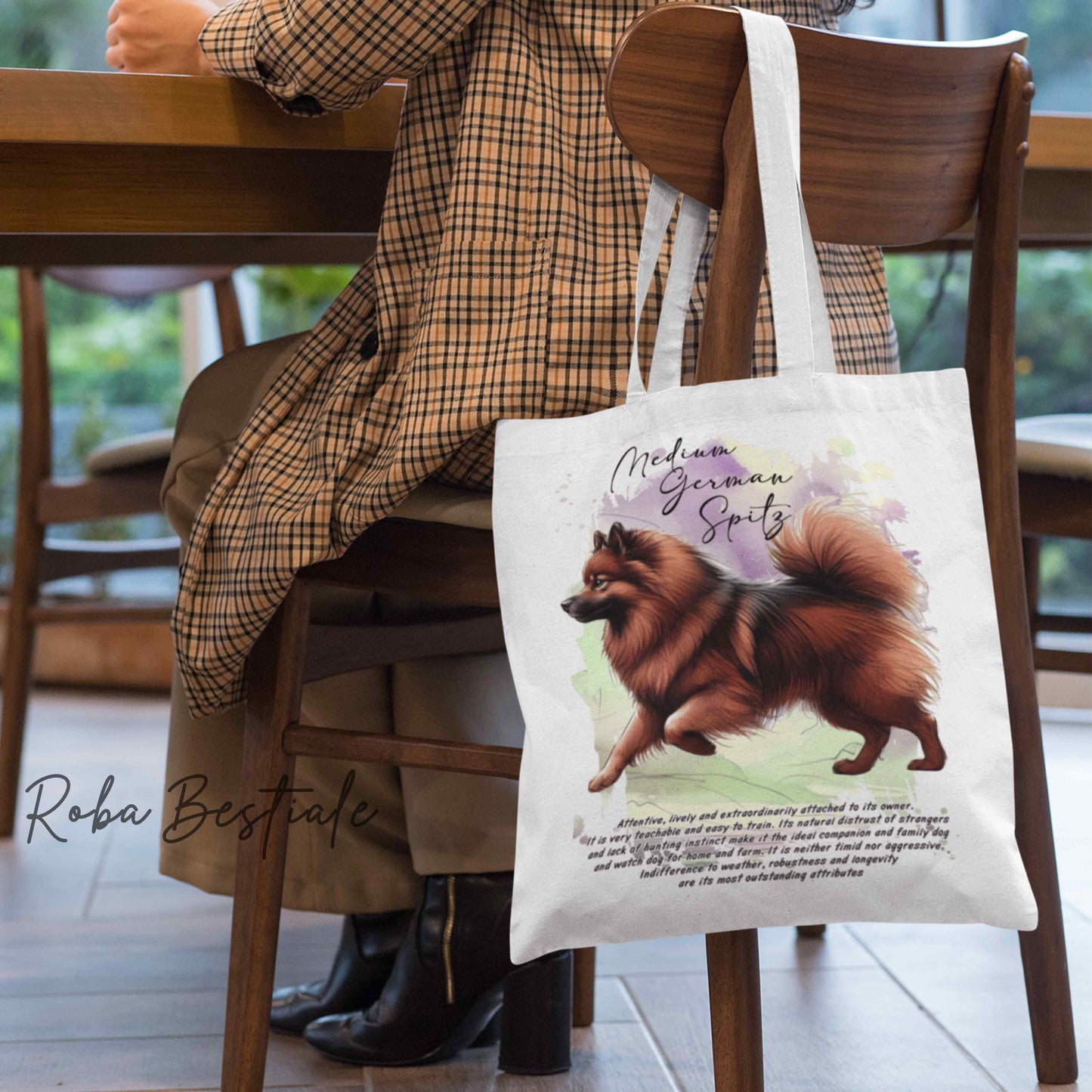 Shopper BEHAVIOR - SPITZ TEDESCO MEDIO Marrone - Standard FCI - Diversi colori disponibili, 100% Cotone