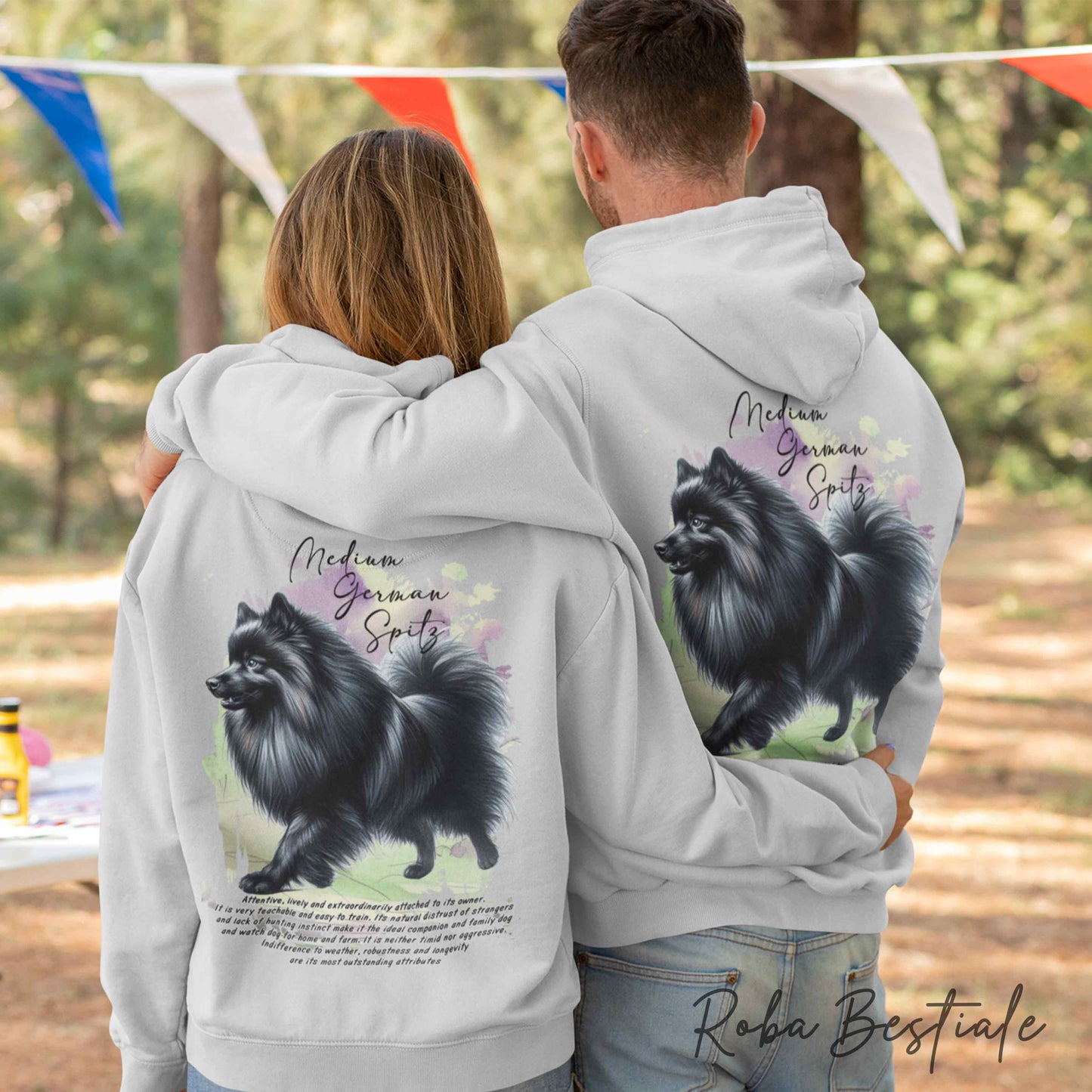 Felpa BEHAVIOR - SPITZ TEDESCO MEDIO Nero - Standard FCI - Unisex - Grigia - dalla XS alla 3XL
