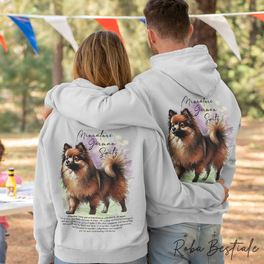 Felpa BEHAVIOR - SPITZ TEDESCO PICCOLO Marrone - Standard FCI - Unisex - Grigia - dalla XS alla 3XL